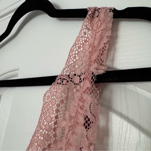 Free People Maxi Slip Dress in Rust and Blush Lace - Picture 6 of 7